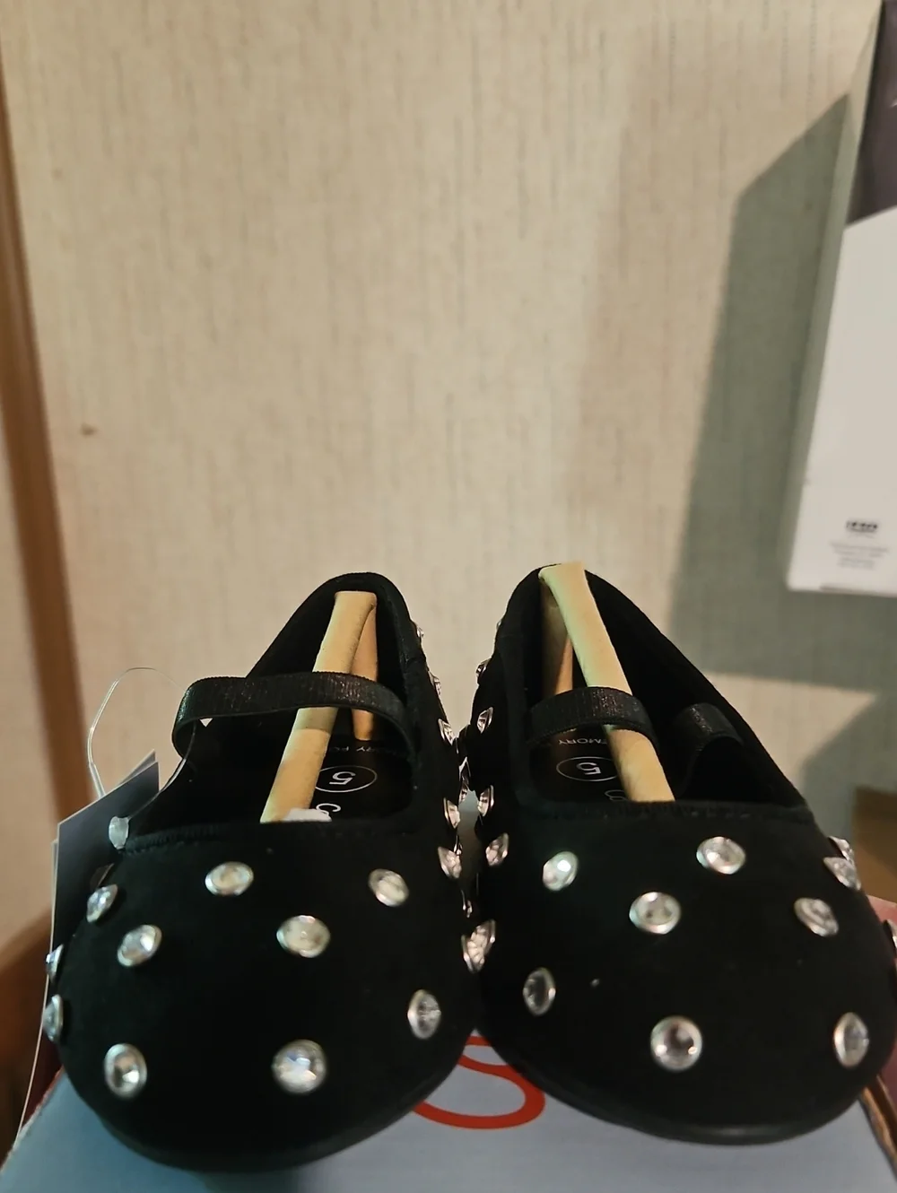 Cat & Jack Toddler Girls Trina Flats: Black: New In Box: Size 5